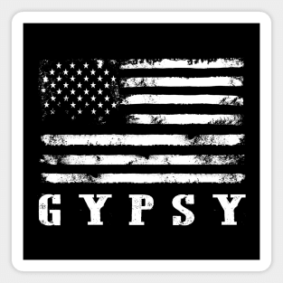 Distressed American Flag Gypsy Legend Magnet